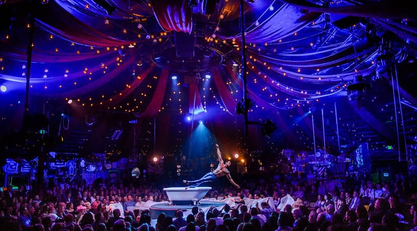 Absinthe in Las Vegas — The raunchy, adult-only cabaret in a Spiegeltent on the Caesars Palace forecourt — running since 2011, 21+
